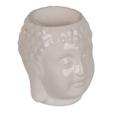 Aromalampa 11x9 cm, Buddha, bílá