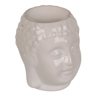 Aromalampa 11x9 cm, Buddha, bílá
