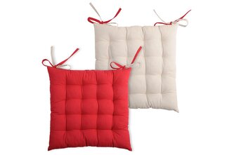 Podsedák na židli DUO COLOR červená/béžová 40x40 cm France