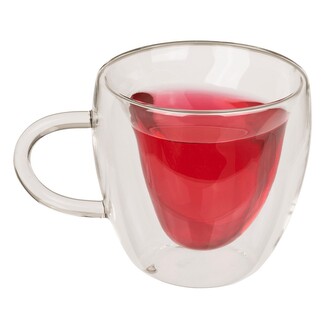 Hrnek termo-sklo s tvarem srdce, sada 2ks