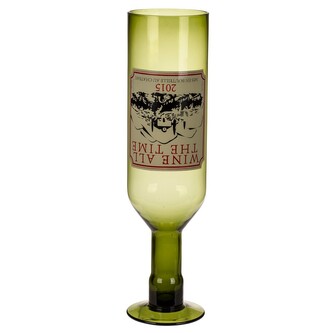Sklenice na víno, ve tvaru láhve 750 ml