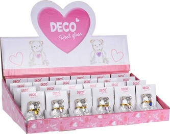 Medvídek sklo se srdcem