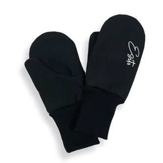 Palcové rukavice softshell Black; Barva: černá; Velikost: 1 - 2 roky