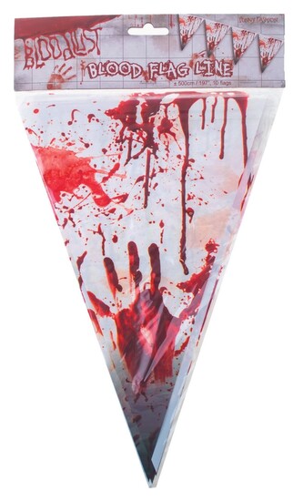 Halloween vlaječková girlanda zakrvácená