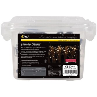 Lyyt 100CON-WW, venkovní LED světelný řetěz, 100x LED teplá bílá, IP44 Lyyt 100CON-WW, venkovní LED světelný řetěz, 100x LED teplá bílá, IP44