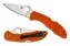 Spyderco C11FPOR Delica 4 Lightweight Flat Ground vreckový nôž 7,5 cm, oranžová, FRN