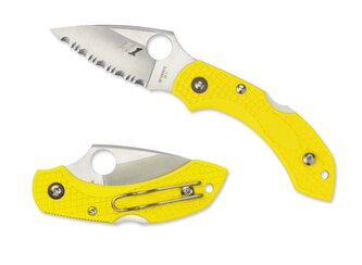 Spyderco C28SYL2 Dragonfly 2 Salt Lightweight Serrated vreckový nôž 5,7 cm, žltá, FRN