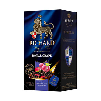 Richard Royal Grape Black, černý čaj (25 sáčků) Richard Royal Grape Black, černý čaj (25 sáčků)