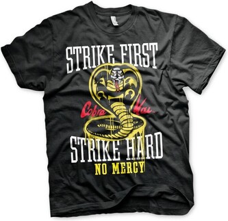 Tričko Cobra Kai - Strike First - Strike Hard - No Mercy, L