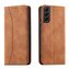 Magnet Fancy Case etui do Samsung Galaxy S22+ (S22 Plus) pokrowiec portfel na karty kartę podstawka brązowy
