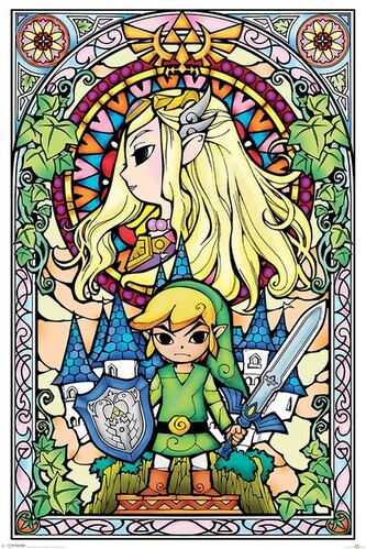 Plakát, Obraz - Legend Of Zelda - Stained Glass, 61 × 91.5 cm Plakát, Obraz - Legend Of Zelda - Stained Glass, 61 × 91.5 cm