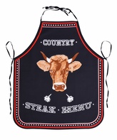 Zástěra kuchyňská, Steak Menu, černá