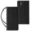 Magnet Strap Case etui do iPhone 12 pokrowiec portfel + mini smycz zawieszka czarny