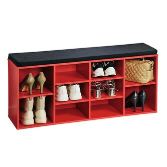 KESPER Botník s lavicí červený 103,5 x 48 x 29,5 cm