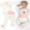 Sada oblečení pro miminko, 3D, bavlna, Luční kvítí, cream Rose, vel. 56; 56 (1-2m)