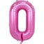 Fóliový balónek číslo nula růžový 102cm - Cakesicq