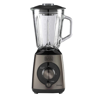 Mixér Black+Decker, BXJB1000E, stolní, 4  odnímatelné nože z nerez oceli, pulsní funkce, turbo funkce, 1,5 L skleněná nádoba