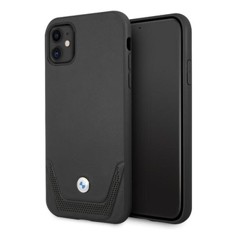 Etui BMW Leather Perforate na iPhone 11 / Xr - czarne