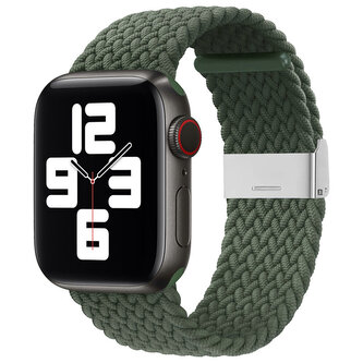 Strap Fabric opaska do Watch Ultra / 9 / 8 / 7 / 6 / SE / 5 / 4 / 3 / 2 (49mm / 45mm / 44mm / 42mm) pleciony materiałowy pasek bransoletka do zegarka zielony