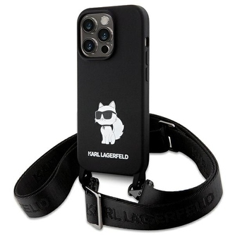 Etui Karl Lagerfeld Crossbody Silicone Choupette do iPhone 15 Pro - czarne