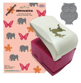 Děrovačky s embosing efektem - sova