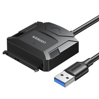 Ugreen kabel adapter do dysku 2.5'' / 3.5'' (USB-A 3.0 - SATA) czarny (CR108)