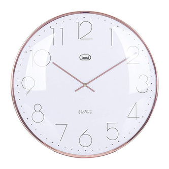 Hodiny Trevi, OM 3512 S/Bronzo, nástěnné, tenký kovový rám, zakřivené antireflexní sklo, průměr 30 cm