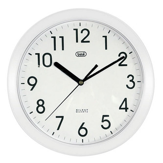 Hodiny Trevi, OM 3301/White, nástěnné, průměr 25 cm, silent quartz, 1xAA baterie