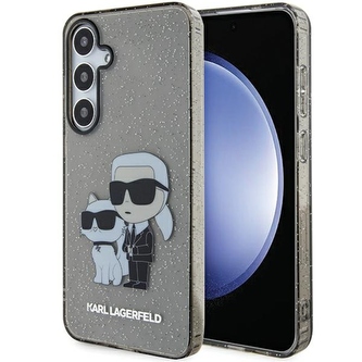 Etui Karl Lagerfeld Glitter Karl&Choupette na Samsung Galaxy S24 - czarne