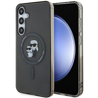 Etui Karl Lagerfeld IML Karl&Choupette Glitter MagSafe na Samsung Galaxy S24+ - czarne