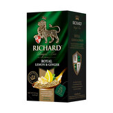 Richard Royal Lemon & Ginger, bylinný čaj (25 sáčků)