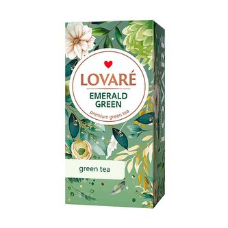 LOVARÉ Emerald Green 36g (24 sáčků, zelený čaj) LOVARÉ Emerald Green 36g (24 sáčků, zelený čaj)
