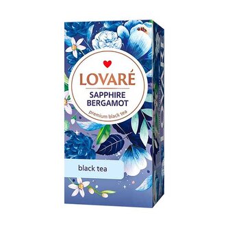 LOVARÉ Sapphire Bergamot 48g (24 sáčků, černý čaj) LOVARÉ Sapphire Bergamot 48g (24 sáčků, černý čaj)