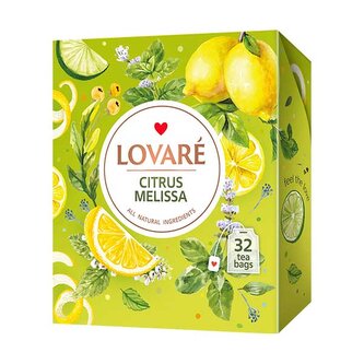 LOVARÉ Citrus Melissa 64g (32 sáčků, zelený čaj) LOVARÉ Citrus Melissa 64g (32 sáčků, zelený čaj)