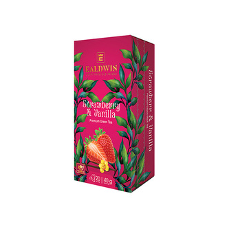 EALDWIN Strawberry & Vanilla 40g (20 sáčků, zelený čaj) EALDWIN Strawberry & Vanilla 40g (20 sáčků, zelený čaj)