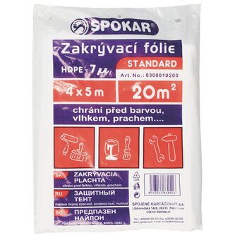Zakrývací fólie 4x5m HDPE-  7MY