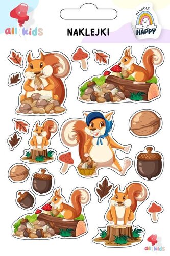 Naklejki dla dzieci Wiewiórki Naklejki dla dzieci Wiewiórki