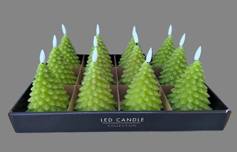 Svíčka stromek zelený LED