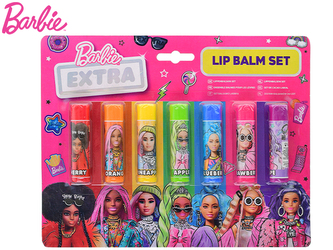 Barbie - sada balzámů na rty 7ks na kartě Barbie - sada balzámů na rty 7ks na kartě