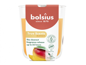 Svíčka ve skle TRUE SCENTS MANGO vonná 125g d7x8cm