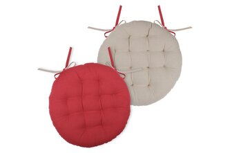 Podsedák na židli DUO COLOR červená/béžová O 38 cm France