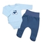 Zavinovací kojenecké body + polodupačky Traktor 2D, modrá; 56 (1-2m)