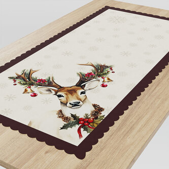 Vánoční ubrus - běhoun na stůl CHRISTMAS DEER 50x100 cm Mybesthome