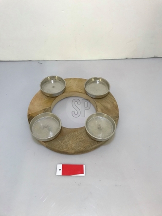 Adventní svícen Mango wood 27 cm