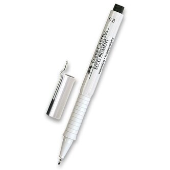 Popisovač Faber-Castell Ecco Pigment - černý výběr šíře stopy 0,8 mm, černý