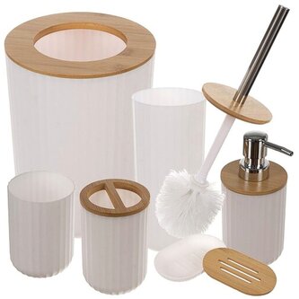 RUHHY Sada koupelnových doplňků bílá 6 ks