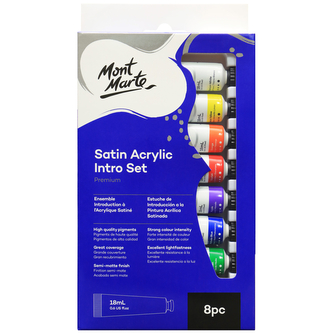 Mont Marte sada akrylových barev BASIC, 8 x 18ml, č.8181, tuba, papírový obal