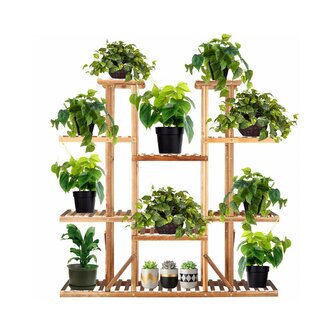 Dřevěný stojan na květiny SPRINGOS PLANT 12