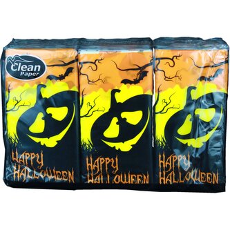 Kapesníky Happy Halloween s potiskem 4 vrstvé, folie 6 ks