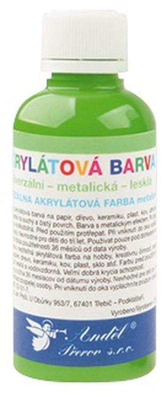 Akrylová barva lesklá 50g - 8. SVĚTLE ZELENÁ